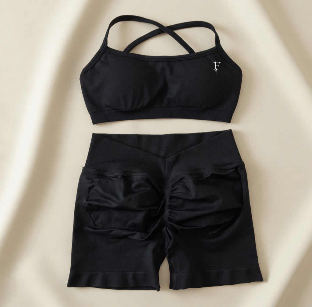 Shorts & Sports Bra Set